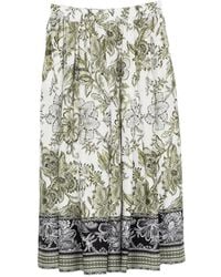 Fay - Floral Midi Skirt - Lyst