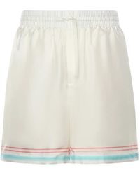 CASABLANCA - Elasticated Striped Shorts - Lyst