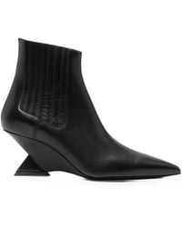 The Attico - Cheope Sculptural-Wedge Ankle Boots - Lyst