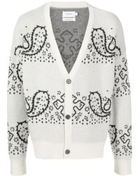 Rhude - Bandana Stripe-Knit Cardigan - Lyst