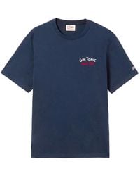MC2 Saint Barth - Portland T-Shirt With Gin Tonic Beach Club Front/Back Embroidery - Lyst