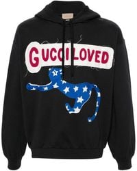 Gucci - Logo-patch Cotton Hoodie - Lyst