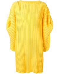 Bambah Pleated Kaftan Dress - Yellow