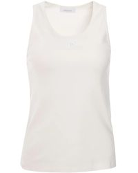 Rabanne - Top con logo bordado - Lyst