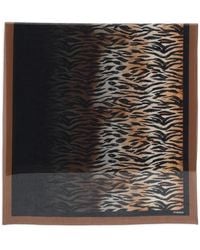 Pinko - Tiger-Print Bordered Scarf - Lyst