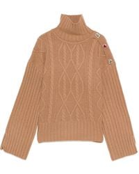 Liu Jo - Cable-Knit Embellished Sweater - Lyst