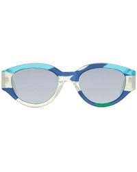 Retrosuperfuture - Drew Mama Andy Warhol Camouflage Patchwork Round Sunglasses - Lyst