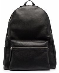 Orciani - Logo-Plaque Leather Backpack - Lyst