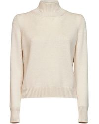Blanca Vita - Pull Côtelé À Col Montant - Lyst