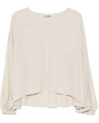 DRYKORN - Gathered-Cuff Boat-Neck Blouse - Lyst