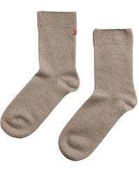 Chinti & Parker - Ribbed-Knit Embroidered Socks - Lyst