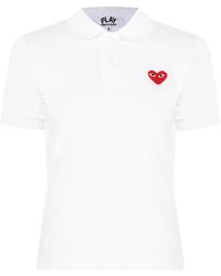 COMME DES GARÇONS PLAY - Heart Logo-Patch Polo Shirt - Lyst