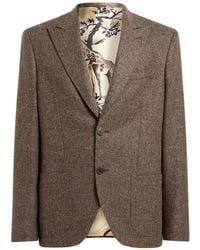 Etro - Single-Breasted Wool-Blend Basketweave Jacket - Lyst