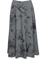 Nissa - Floral-Print Midi Skirt - Lyst