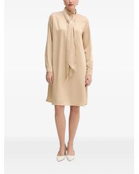 MARC AUREL - Tie Neck Dress - Lyst