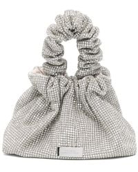Twentyfourhaitch - Angel Aura Crystal-Embellished Ruched Tote Bag - Lyst