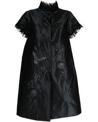 Shiatzy Chen - Abrigo Bordado Con Ribete De Volantes - Lyst
