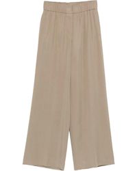 Peserico - Pantalones anchos con cintura elástica - Lyst