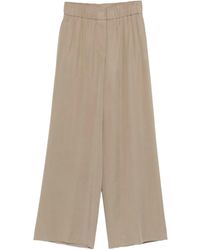 Peserico - Elastic-Waist Wide-Leg Trousers - Lyst