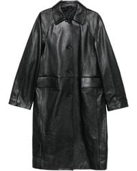 TOTEME - Manteau En Cuir À Manches Raglan - Lyst