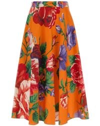 Moschino - Printed Midi Skirt - Lyst