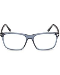 Tom Ford - T-Logo Rectangle-Frame Glasses - Lyst
