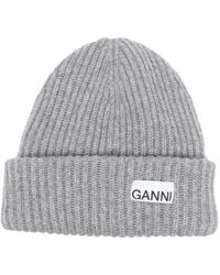 Ganni - Mixed Cap Wool - Lyst