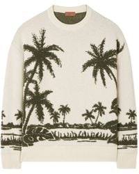 Alanui - Trui Met Palmboom-Intarsia - Lyst