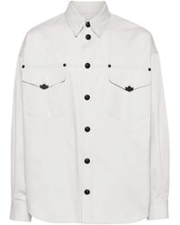 Versace Jeans Couture - Press-Stud Cotton Shirt - Lyst