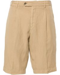 PT Torino - Pleated Bermuda Shorts - Lyst