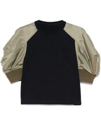 Sacai - Panelled T-Shirt - Lyst