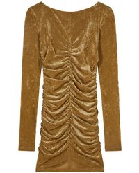 Patrizia Pepe - Ruched Velvet Mini Dress - Lyst