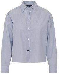 Patrick Assaraf - Stripe-Print Boxy Shirt - Lyst