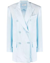 Sportmax - Fitted Double-breasted Button Blazer - Lyst