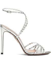 Aquazzura - 85Mm Love Struck Crystal-Embellished Sandals - Lyst