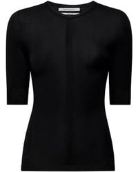 Another Tomorrow - Ribbed-Knit T-Shirt - Lyst