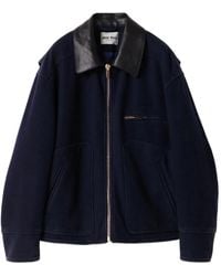 Miu Miu - Leather-Collared Padded Jacket - Lyst