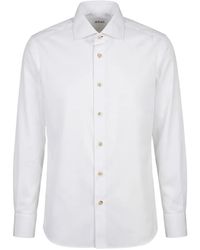 Kiton - Long-Sleeve Cotton Shirt - Lyst