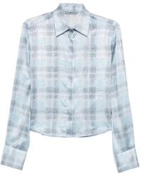 Ermanno Scervino - Crystal-Embellished Checked Shirt - Lyst
