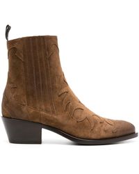 Sartore - 45mm Suede Ankle Boots - Lyst