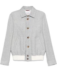 Brunello Cucinelli - メランジ ボンバージャケット - Lyst