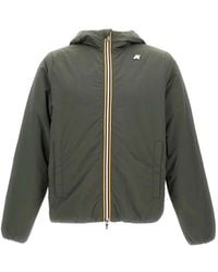 K-Way - Logo-Patch Hooded Jacket - Lyst