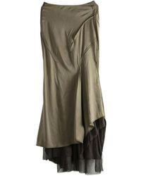 Yehuafan - Ruffled Midi Skirt - Lyst