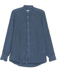 Daniele Alessandrini - Band-Collar Long-Sleeve Shirt - Lyst