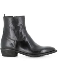 Officine Creative - Side-Zip Leather Ankle Boots - Lyst