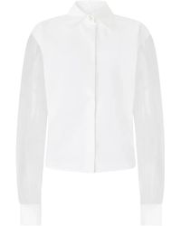 Genny - Blouse Met Organza Mouwen - Lyst