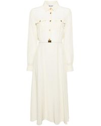 Miu Miu - Micro-Dot Crepe Midi Dress - Lyst