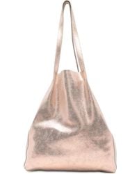 SOMMET - Metallic-Leather Tote Bag - Lyst