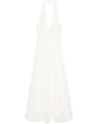 Sandro - Maxi-Jurk Met Halternek - Lyst