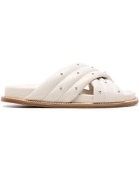 Fabiana Filippi - Stud-Detailed Leather Slides - Lyst